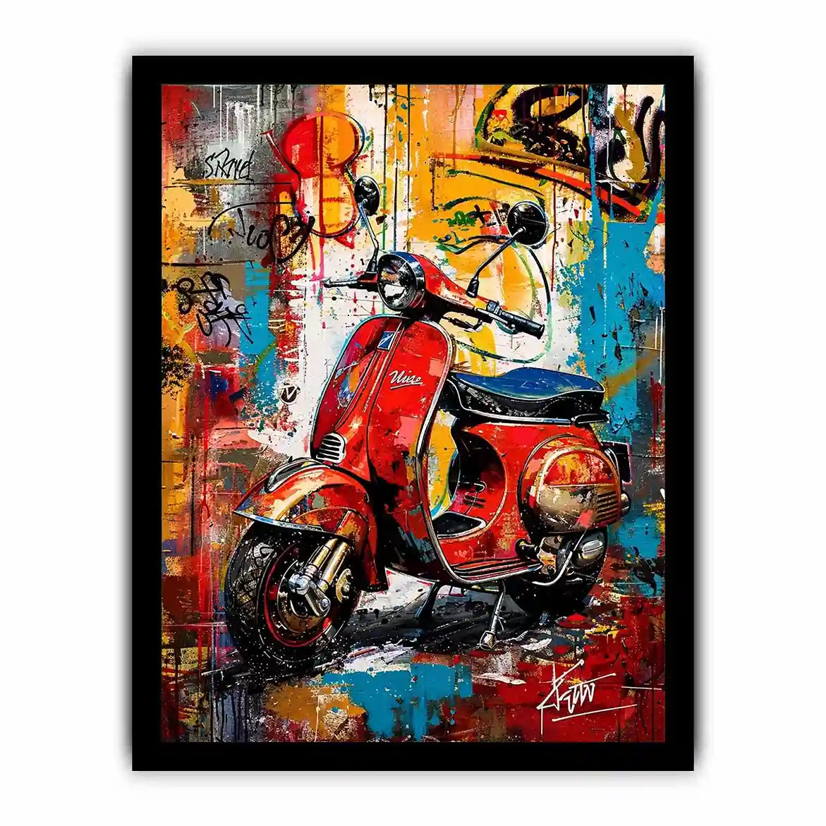 Graffiti and chrome: Vespa street art