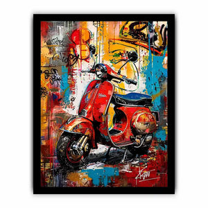 Graffiti and chrome: Vespa street art
