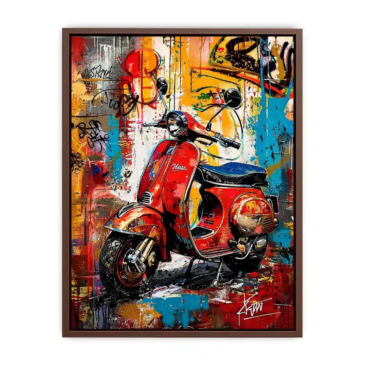 Graffiti and chrome: Vespa street art