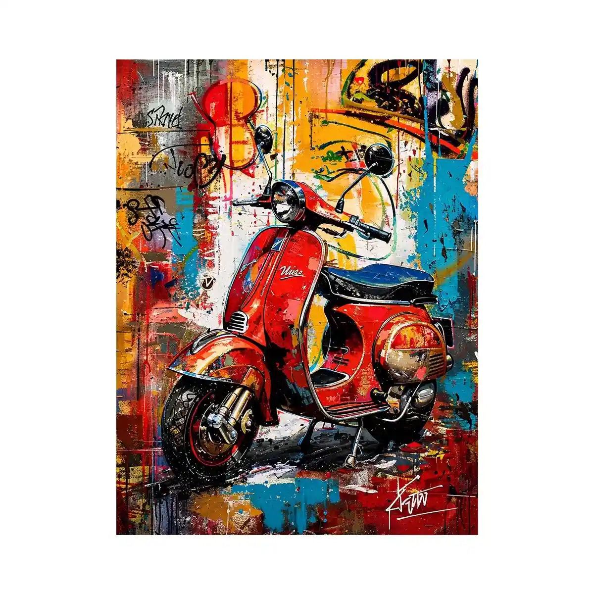 Graffiti and chrome: Vespa street art