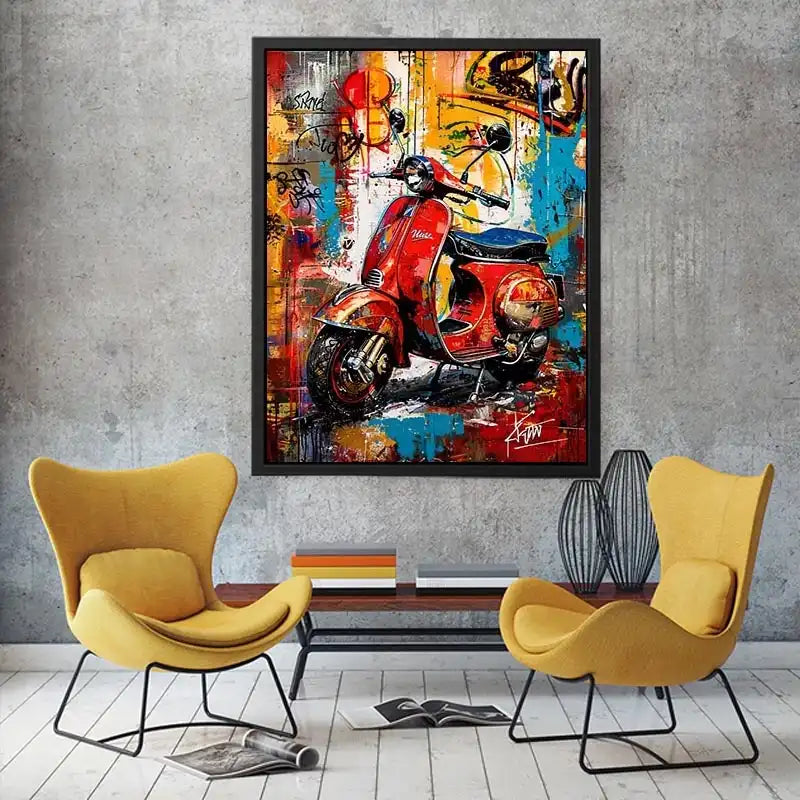 Graffiti and chrome: Vespa street art