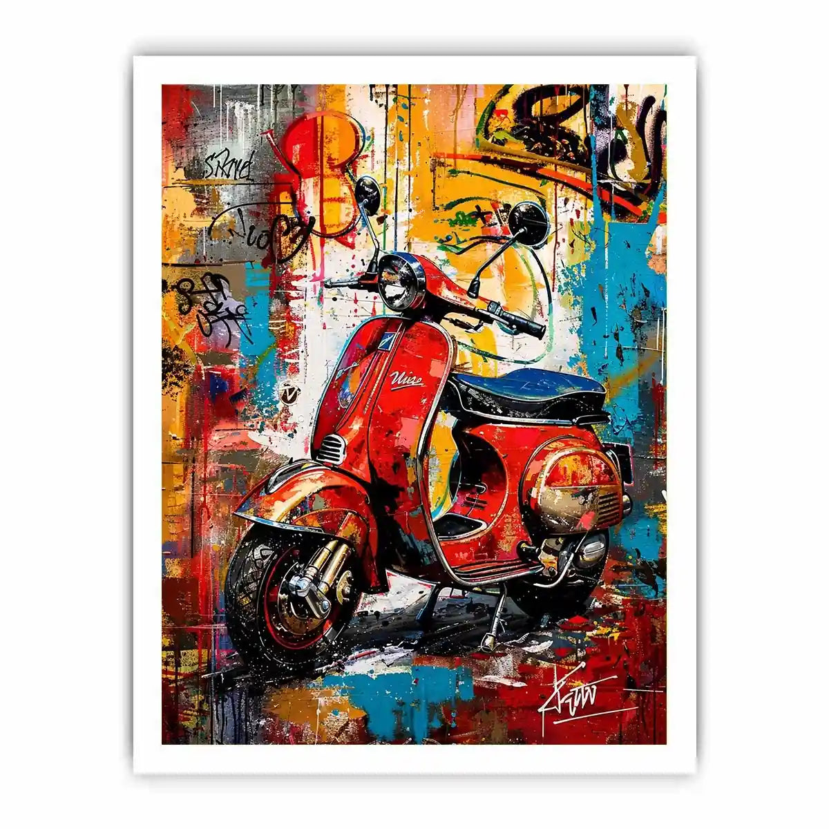 Graffiti and chrome: Vespa street art