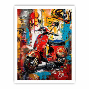 Graffiti and chrome: Vespa street art