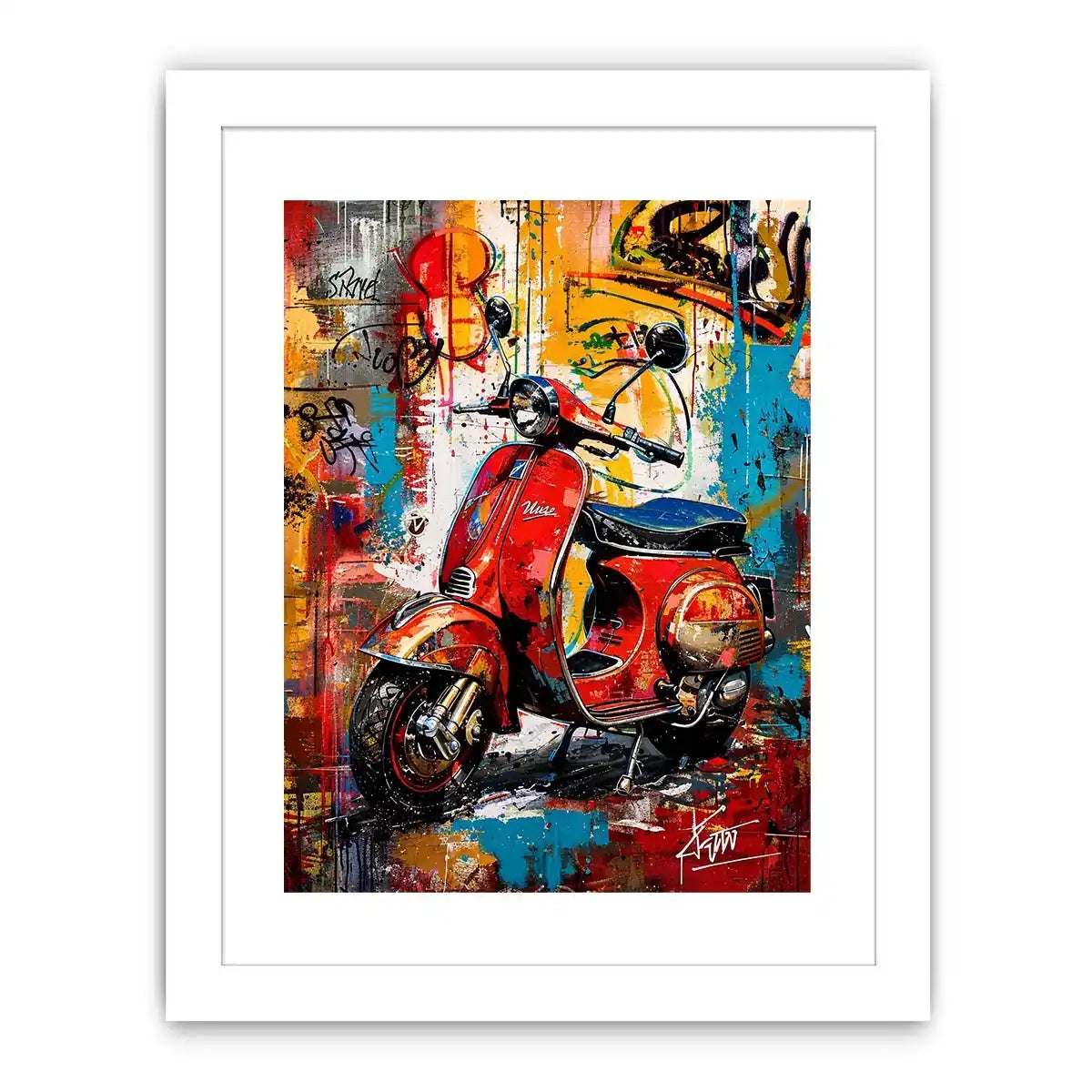 Graffiti and chrome: Vespa street art