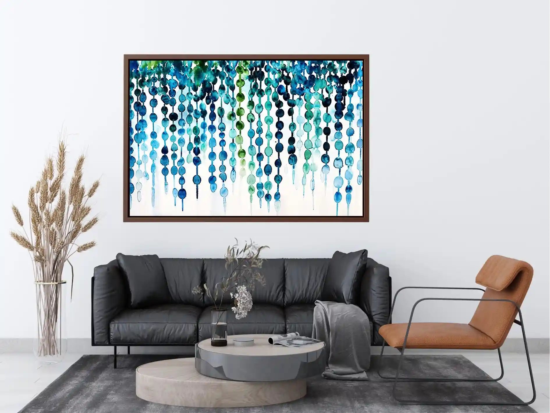 Oceanic abstract watercolor flow