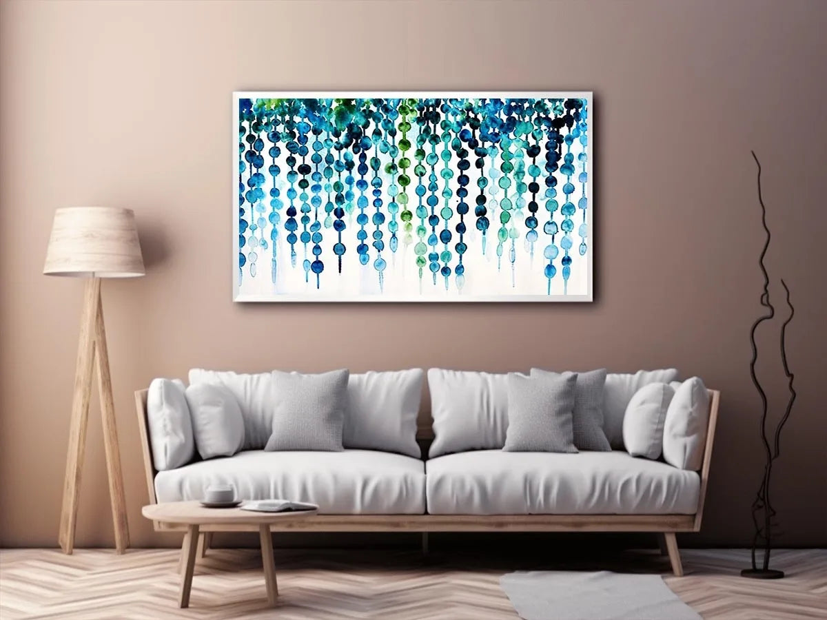 Oceanic abstract watercolor flow