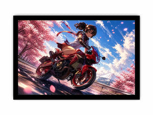Spring speedster in cherry blossoms