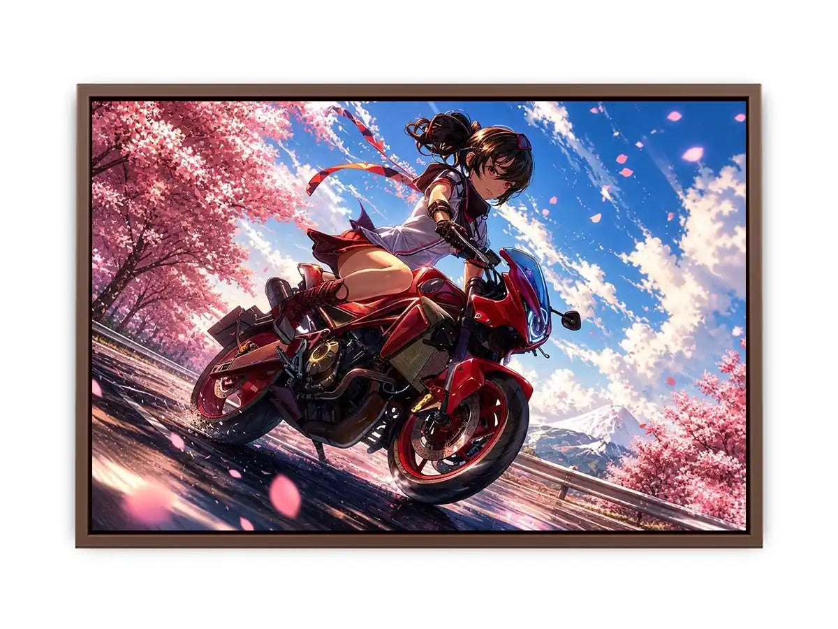 Spring speedster in cherry blossoms