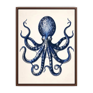 Vintage octopus illustration on cream paper