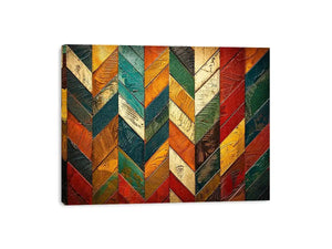 Vibrant chevron wooden art pattern