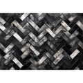 Monochrome herringbone stone pattern