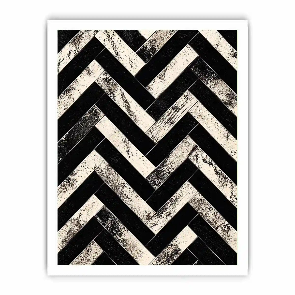 Geometric chevron pattern with textured details