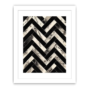 Geometric chevron pattern with textured details