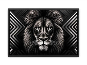 Majestic lion with geometric elegance