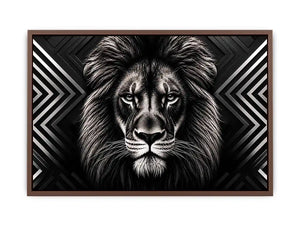 Majestic lion with geometric elegance
