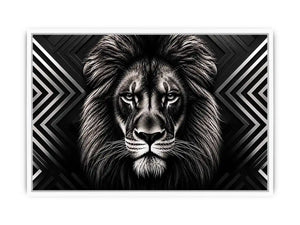 Majestic lion with geometric elegance
