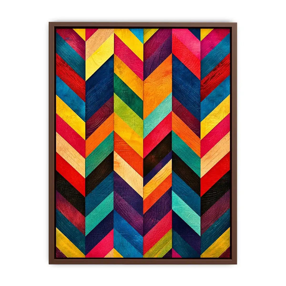 Bold chevron pattern with vibrant colors