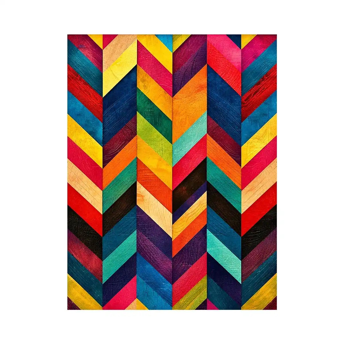 Bold chevron pattern with vibrant colors
