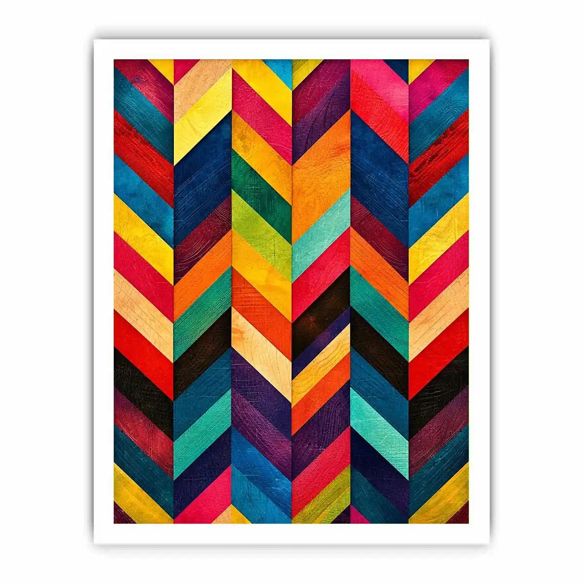 Bold chevron pattern with vibrant colors