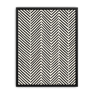 Monochrome chevron pattern on cream