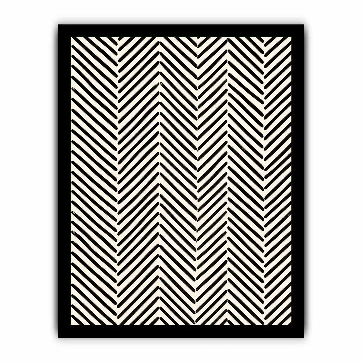 Monochrome chevron pattern on cream