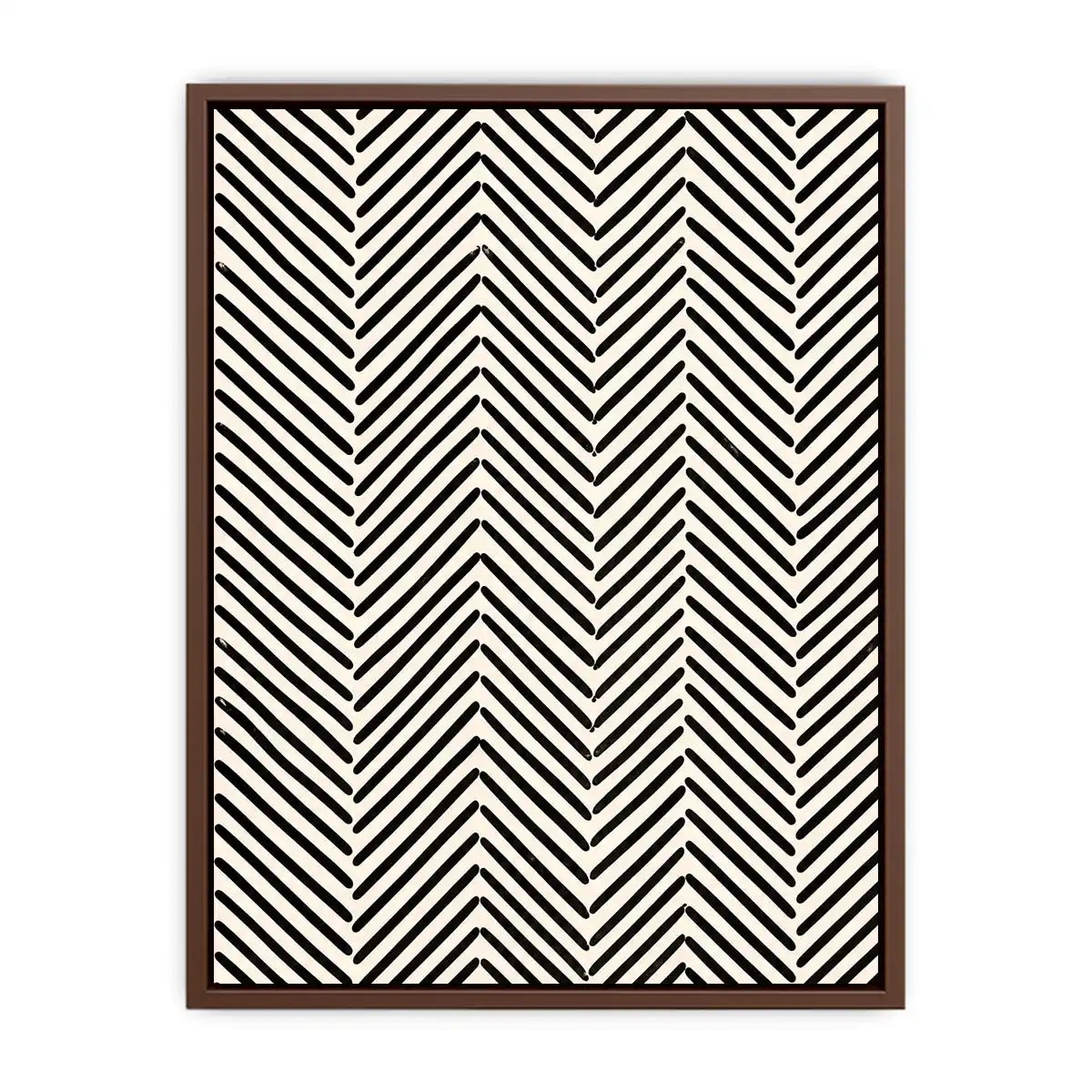 Monochrome chevron pattern on cream