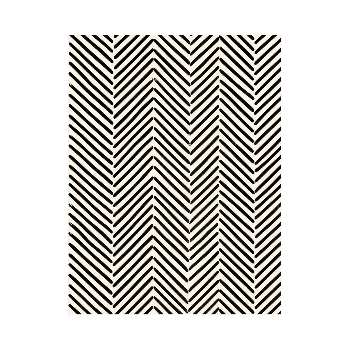 Monochrome chevron pattern on cream