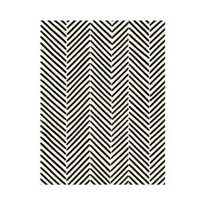 Monochrome chevron pattern on cream