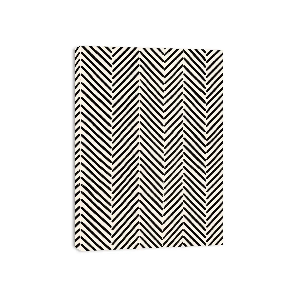 Monochrome chevron pattern on cream