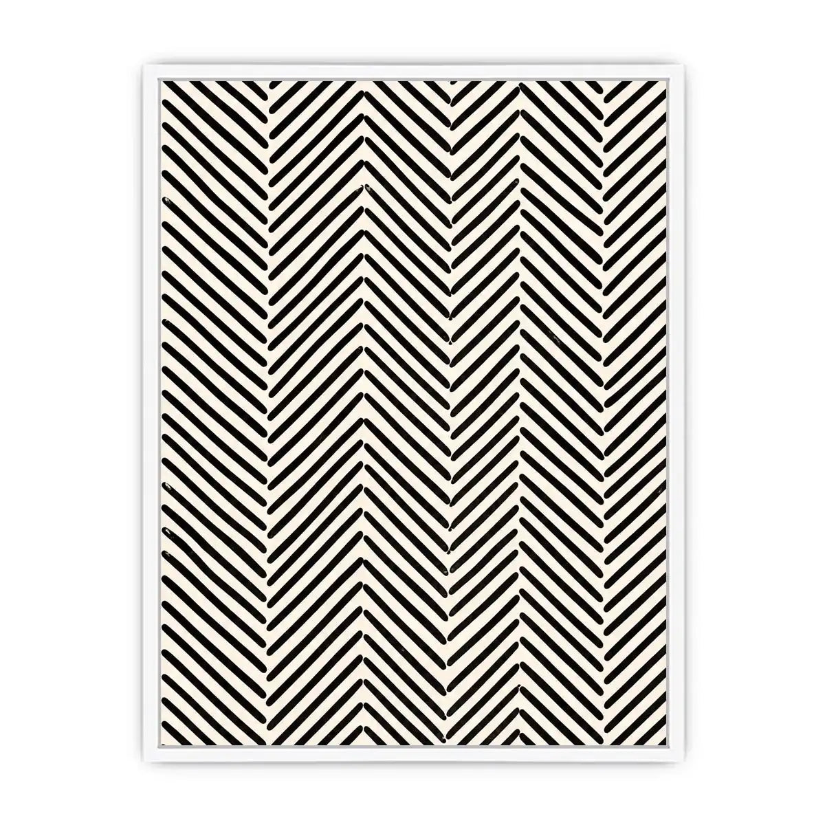 Monochrome chevron pattern on cream