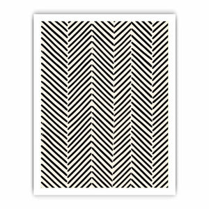 Monochrome chevron pattern on cream