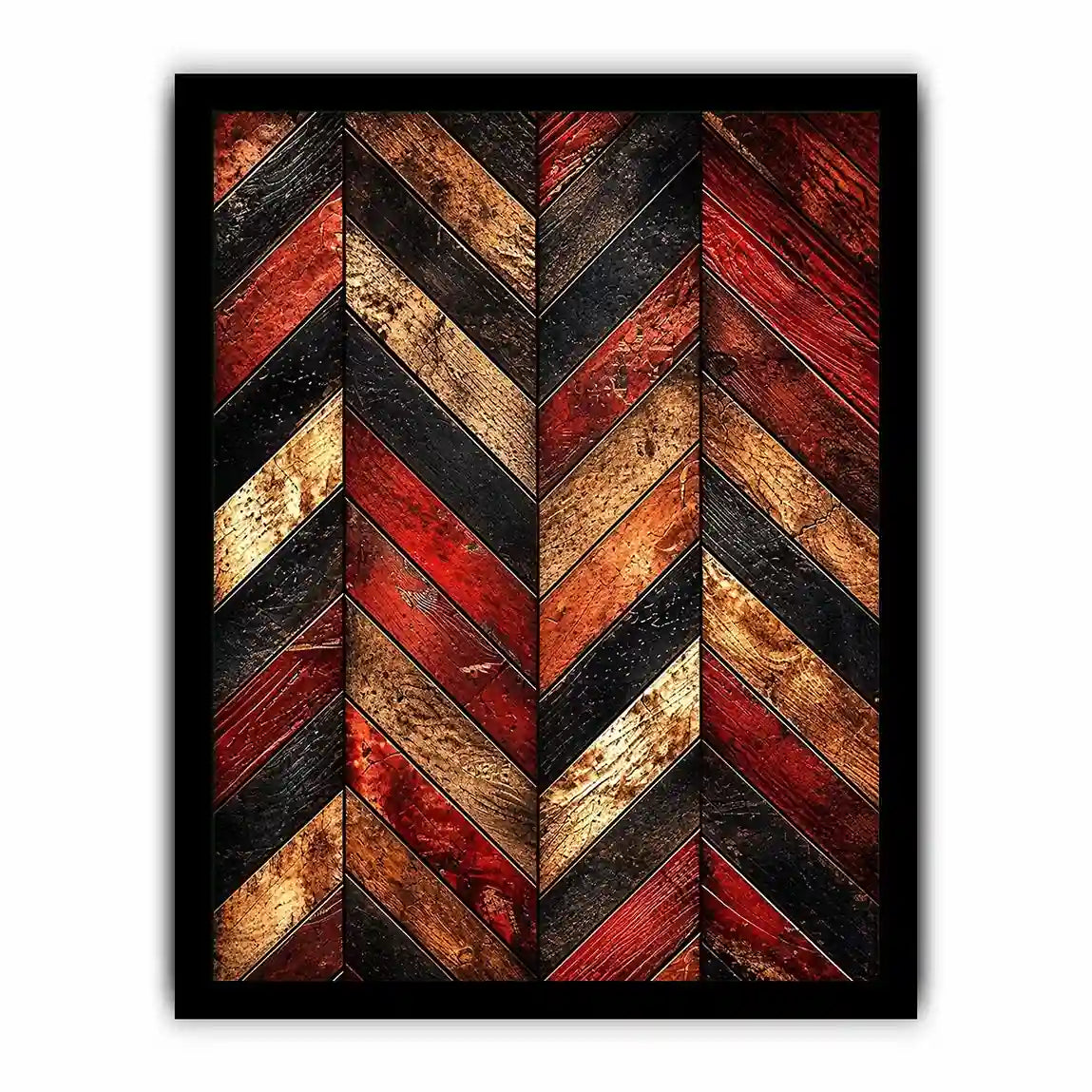 Weathered wooden chevron pattern