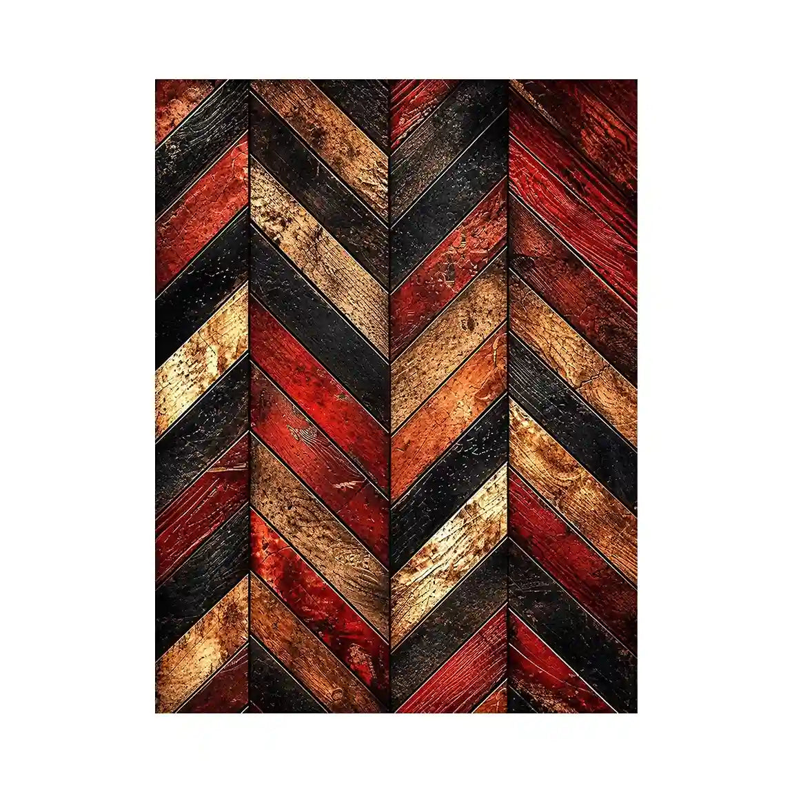 Weathered wooden chevron pattern
