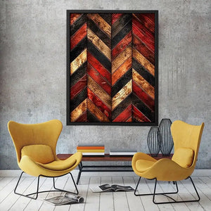 Weathered wooden chevron pattern