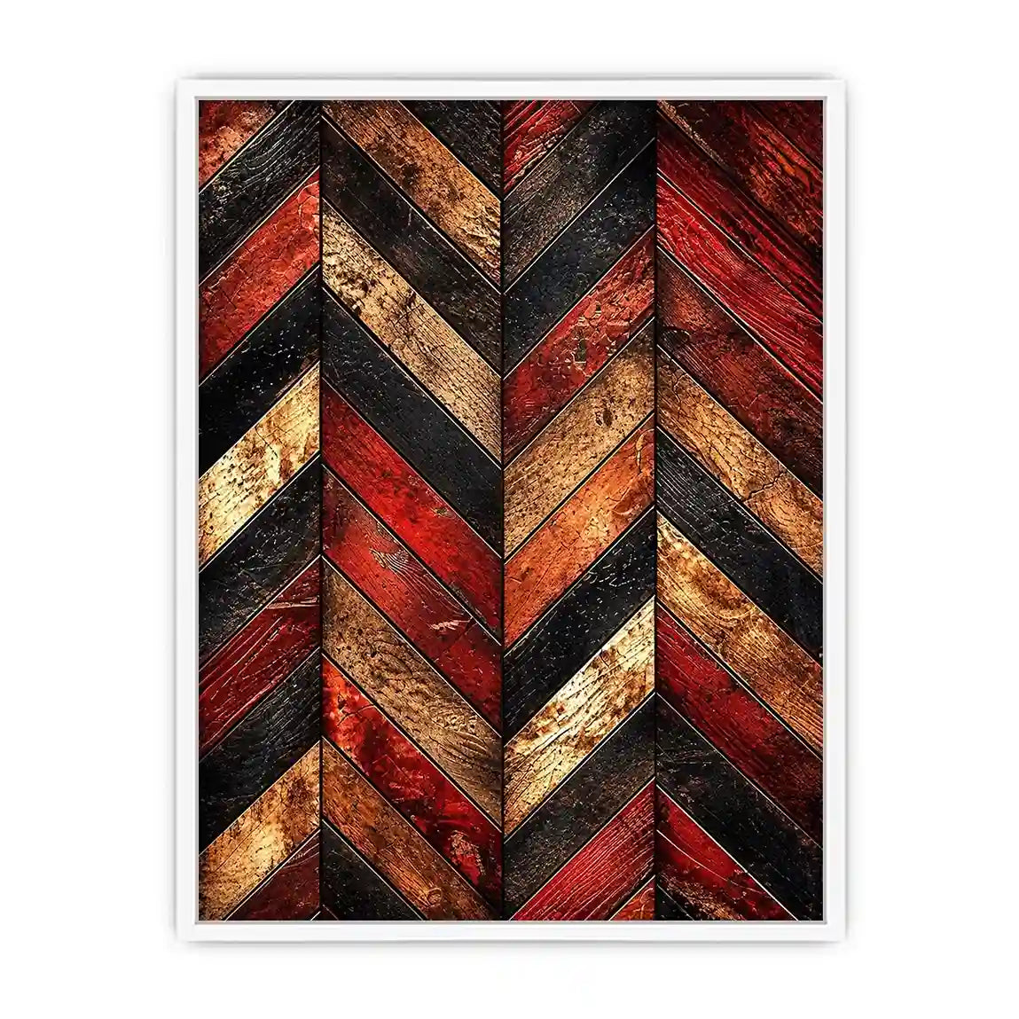 Weathered wooden chevron pattern