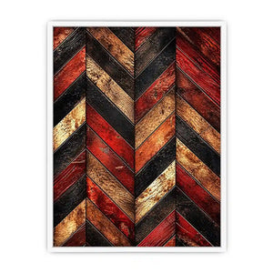 Weathered wooden chevron pattern
