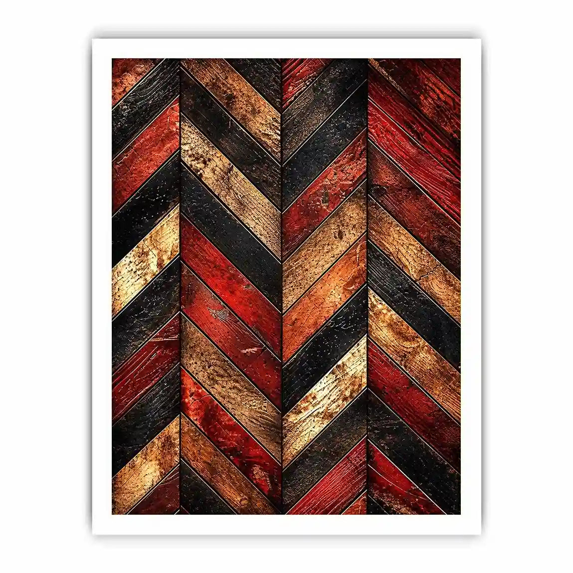 Weathered wooden chevron pattern