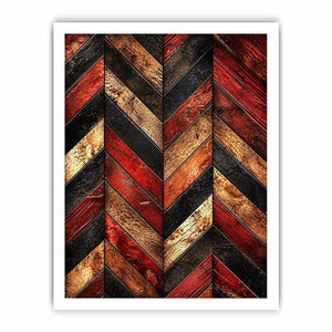 Weathered wooden chevron pattern