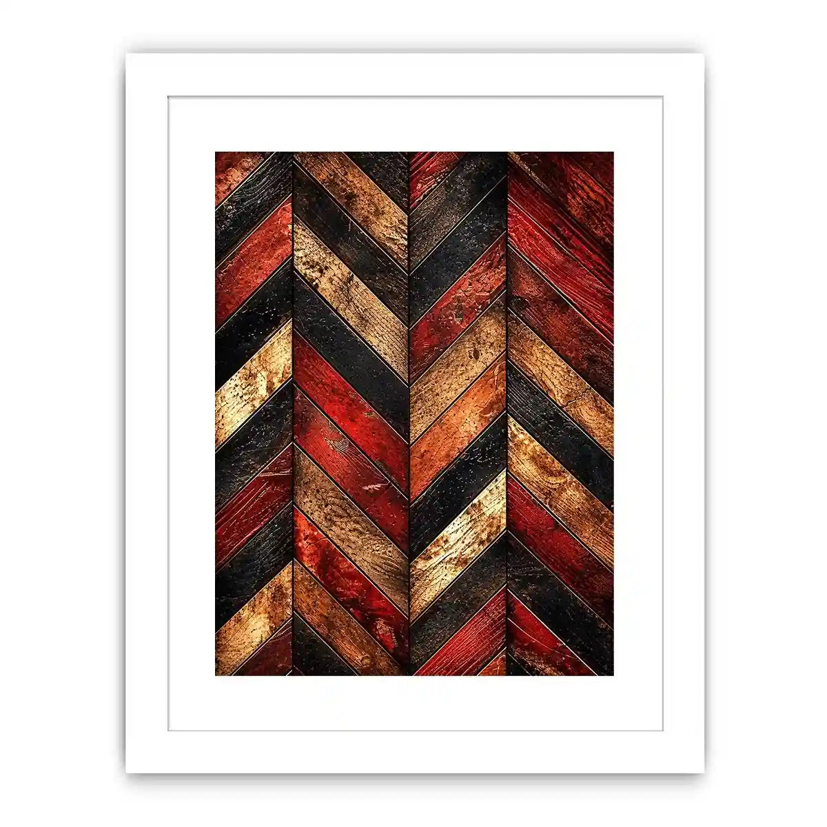 Weathered wooden chevron pattern