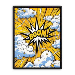 Boom explosion in pop art style