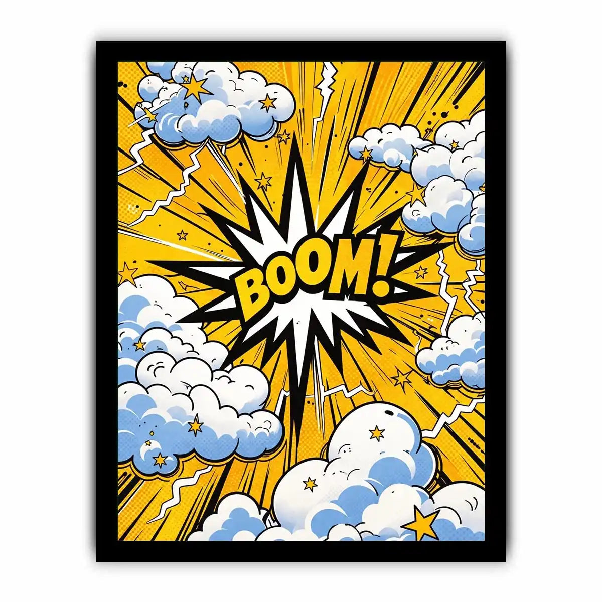 Boom explosion in pop art style