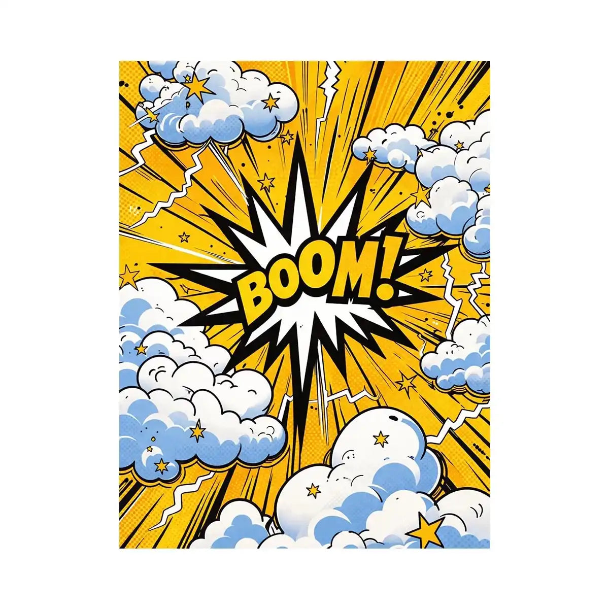 Boom explosion in pop art style