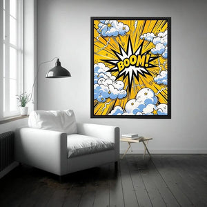 Boom explosion in pop art style