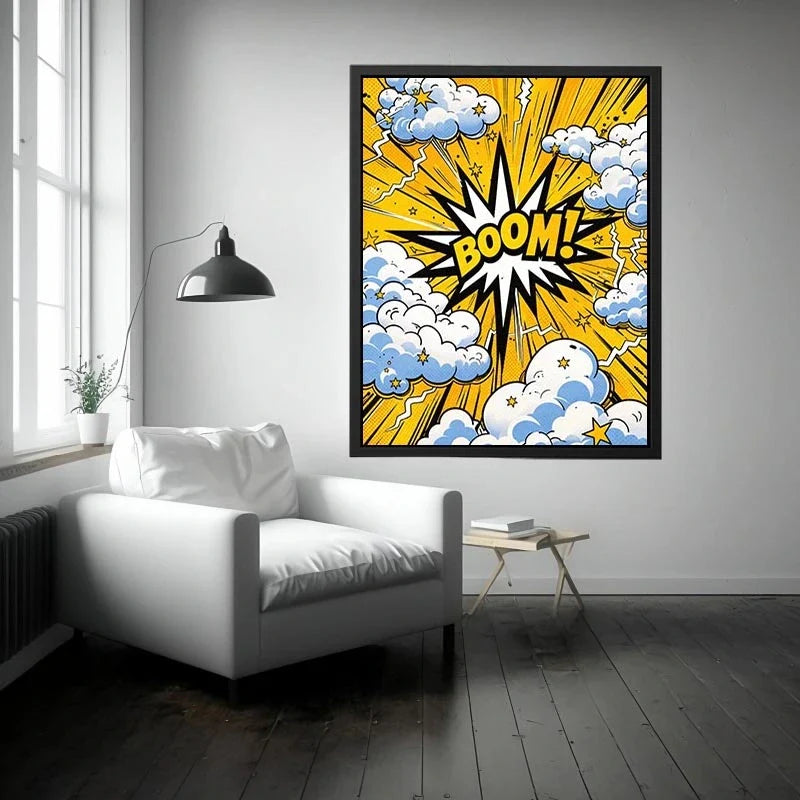 Boom explosion in pop art style