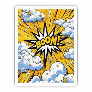 Boom explosion in pop art style