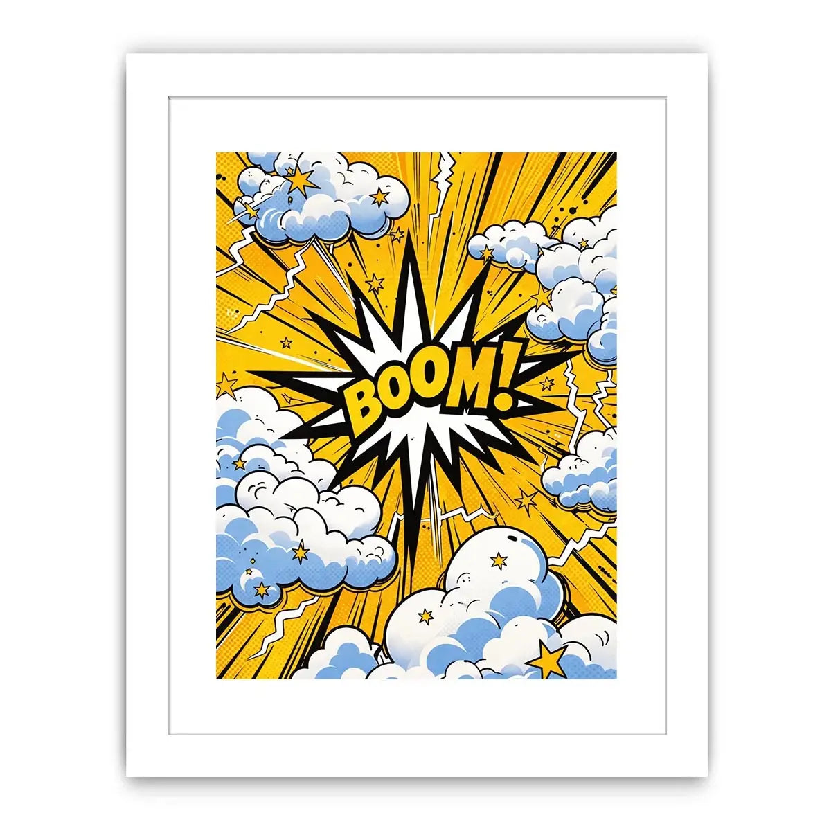 Boom explosion in pop art style