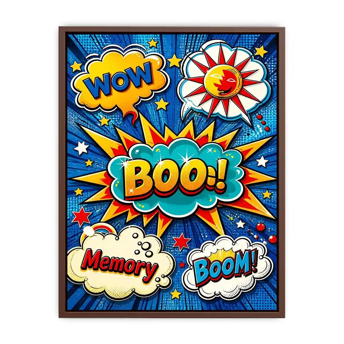 Comic book explosion collage