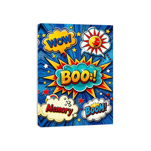 Comic book explosion collage