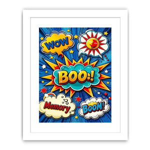 Comic book explosion collage