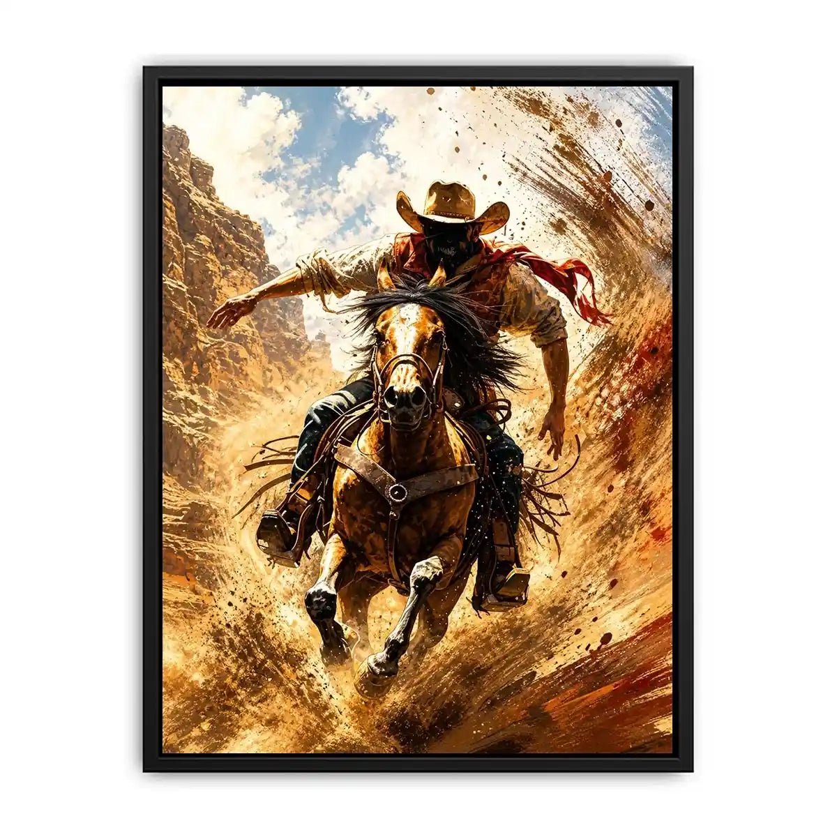 Galloping through the desert dust